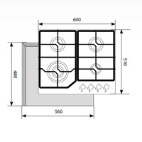 Газовая варочная поверхность LEX GVG 642 WH